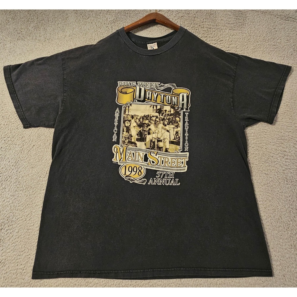 Bike Week 1998 Daytona Beach Florida T-Shirt Black Size XXL 2XL